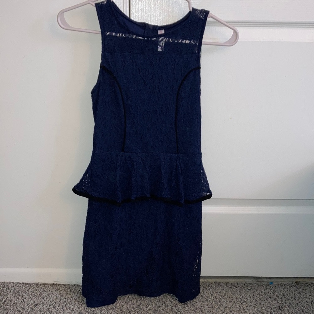 Navy lace dress